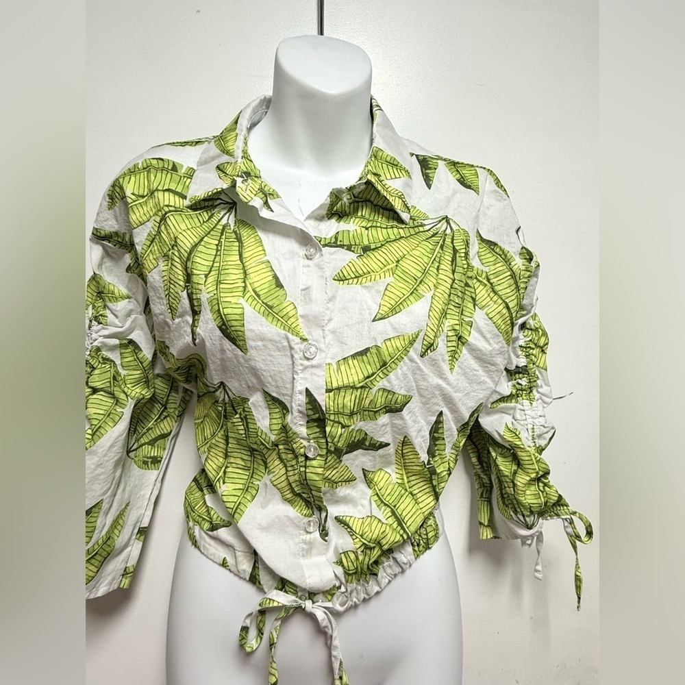 Marc New York Green Leaf Print Button Down Shirt - Picture 5 of 8